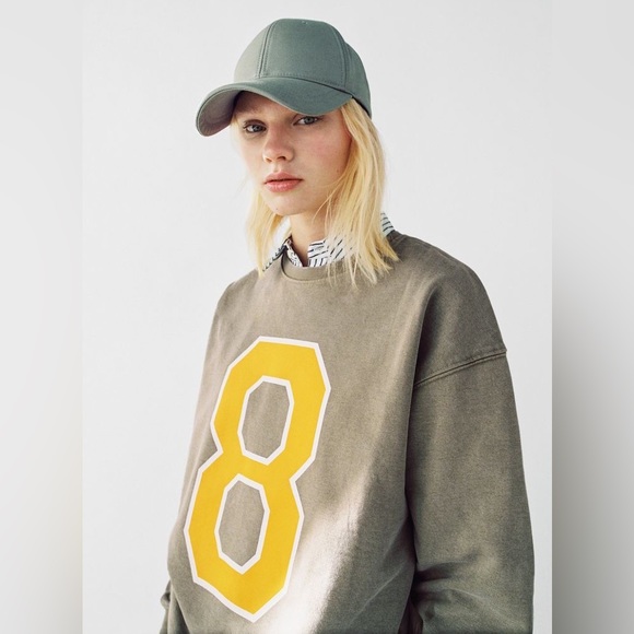 Zara Washed Vintage look Sweatshirt Size L - Picture 4 of 10